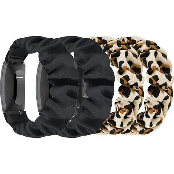 4Pcs Women Scrunchie Wristband For Inspire 3 2 HR Ace 3 2 Bands - Picture 1 of 4